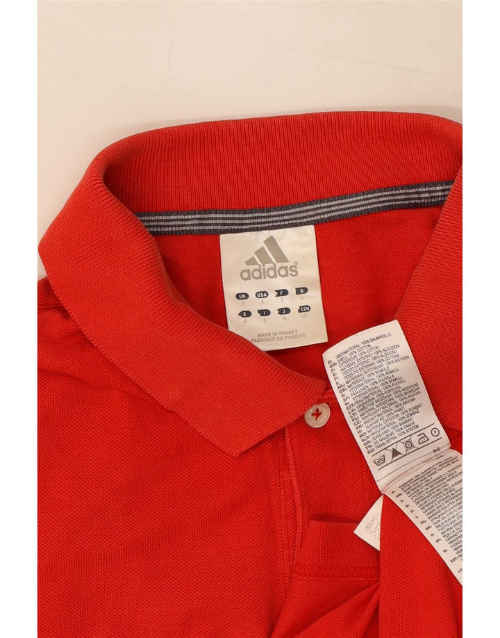 Tricou polo Adidas pentru bărbați, bumbac roșu mic