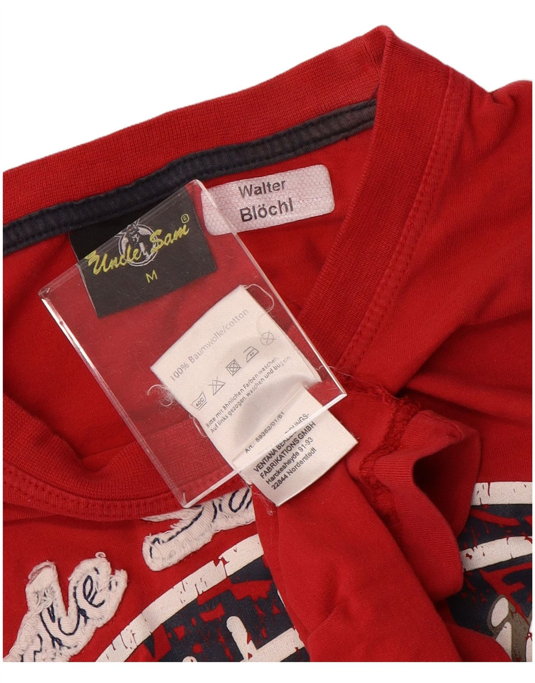 Tricou grafic pentru bărbați Uncle Sam Top din bumbac roșu mediu