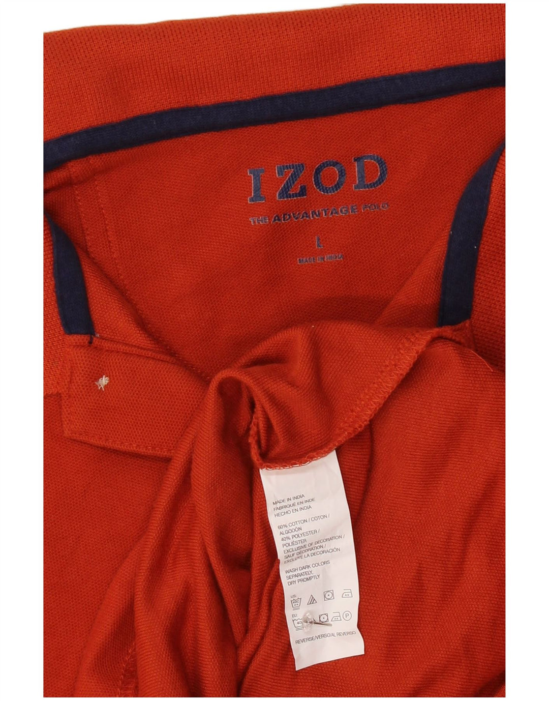 Tricou polo IZOD pentru bărbați, bumbac portocaliu mare