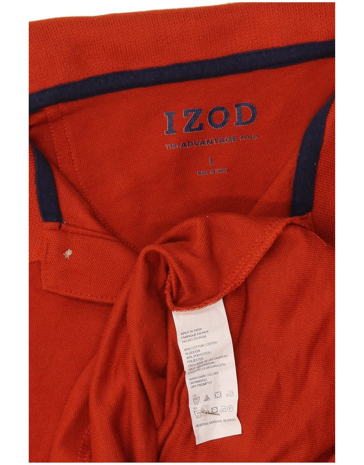 Tricou polo IZOD pentru bărbați, bumbac portocaliu mare
