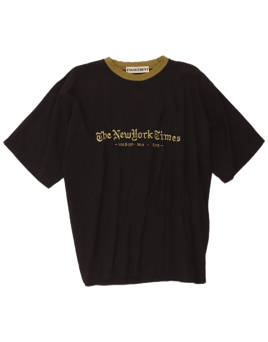 Tricou grafic vintage pentru bărbați Top mare, negru, viscoză