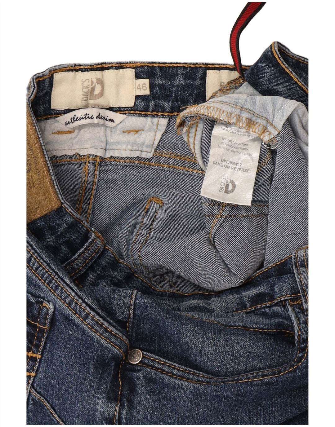 Blugi de dama Dack's cropped EU 46 XL W34 L25 Bumbac albastru