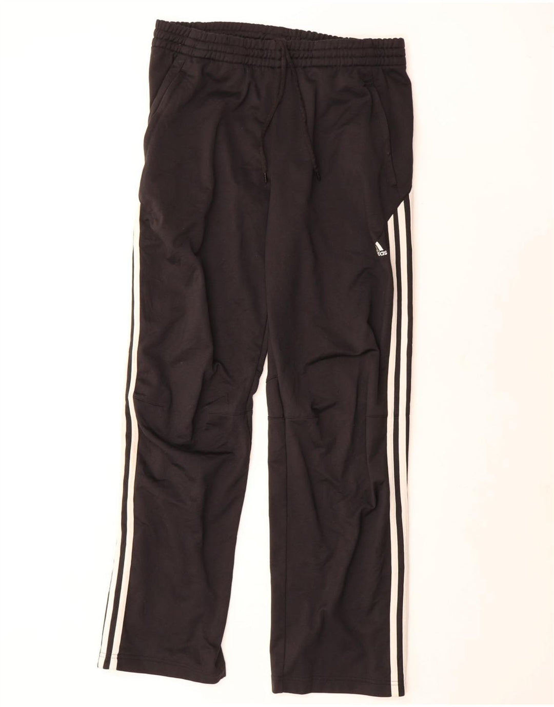 Pantaloni de trening Adidas pentru bărbați, negru mediu, poliester bloc de culoare