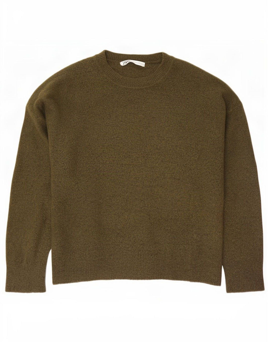 Pulover pentru bărbați Zara, cu gât crew, nailon XL kaki