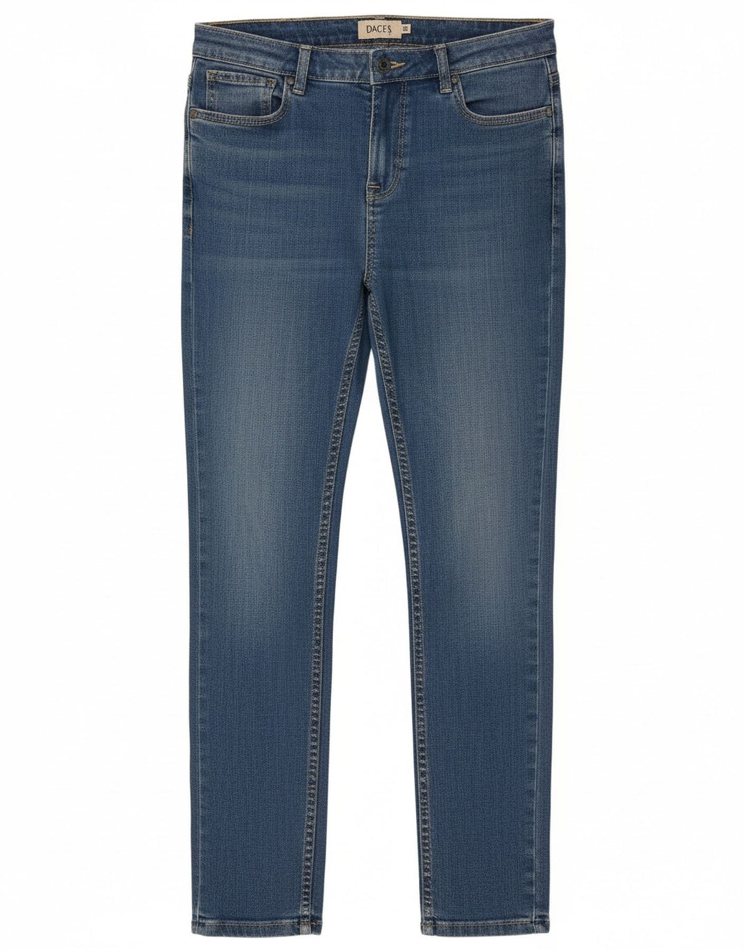 DACK'S Womens Slim Jeans IT 42 Medium W30 L28 Blue Cotton