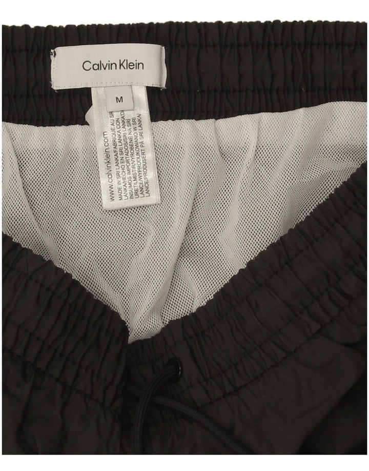 Pantaloni scurți de înot Calvin Klein pentru bărbați, poliester mediu negru