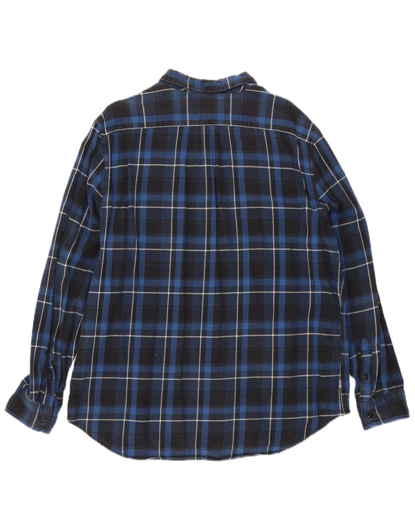 Cămașă de flanel pentru bărbați Levi's Slim Fit 2XL, bumbac cu carouri bleumarin