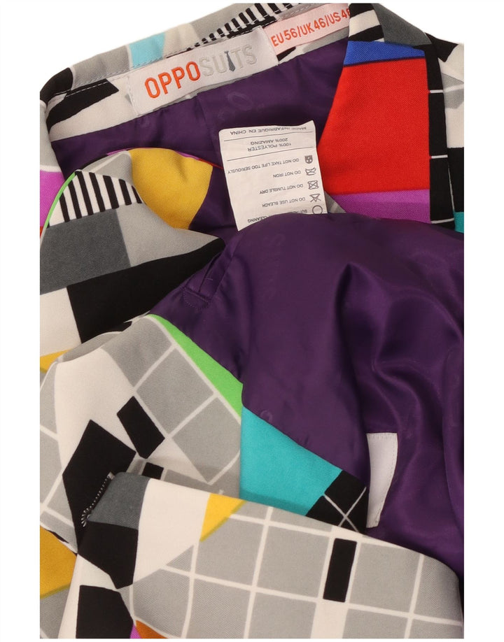Jachetă pentru bărbați Opposuits cu 2 nasturi, UK 46 3XL, multicoloră, geometrică