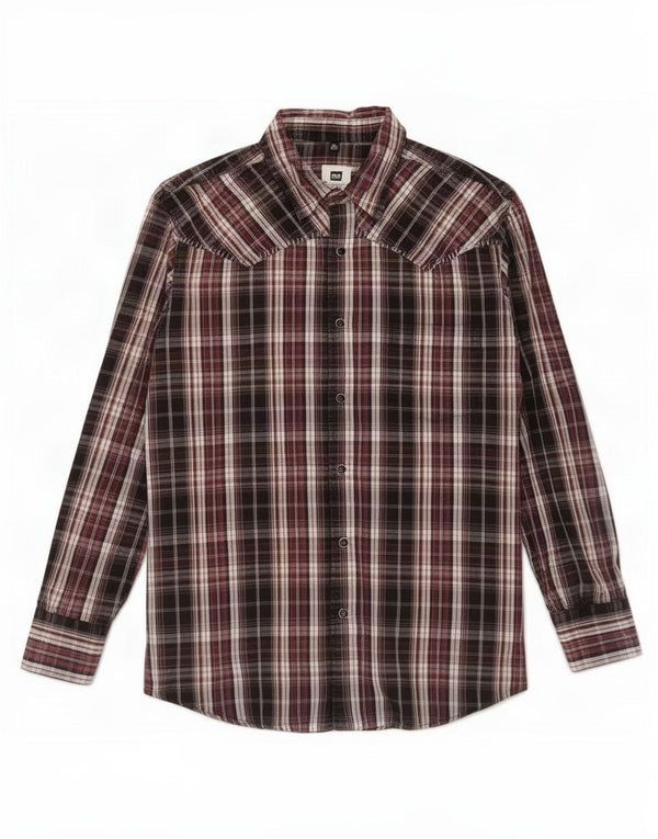 Angelo Litrico Mens Shirt Size 43/44 XL Multicoloured Check Cotton