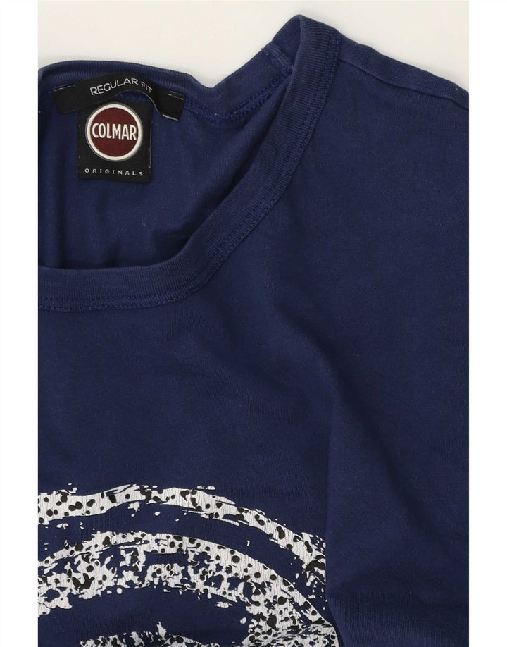 Tricou grafic Colmar pentru bărbați, cu croiala normală, Top Medium Blue