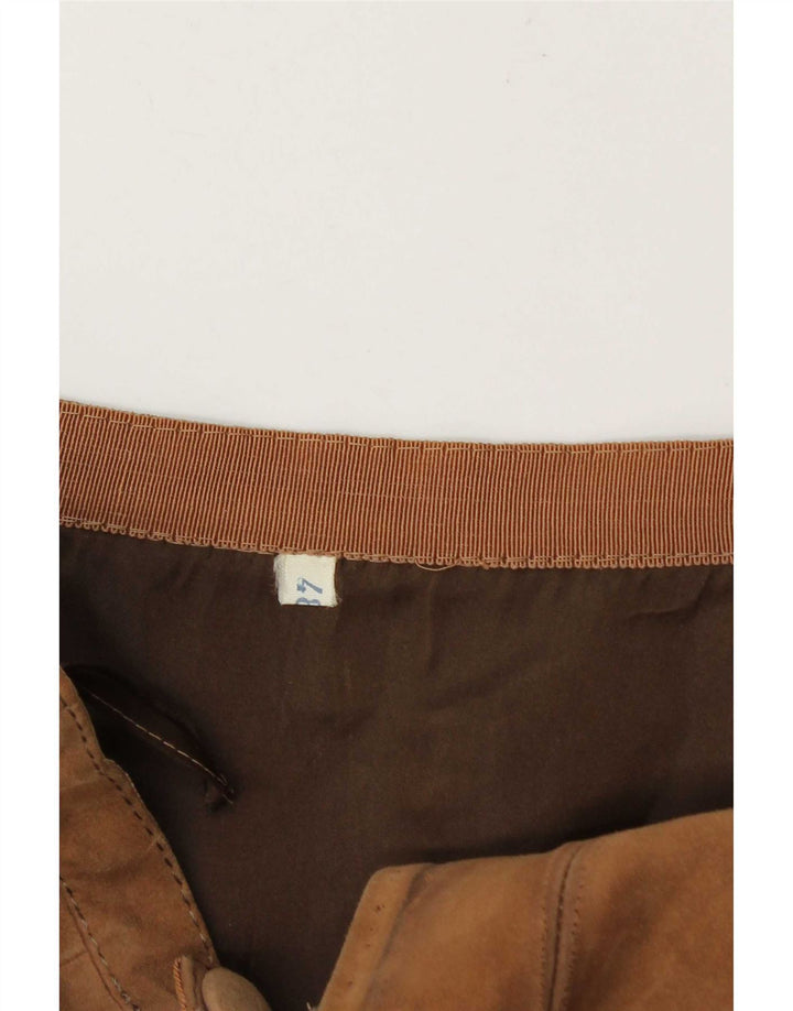Fusta Dama Vintage din piele intoarsa W26 Small Beige