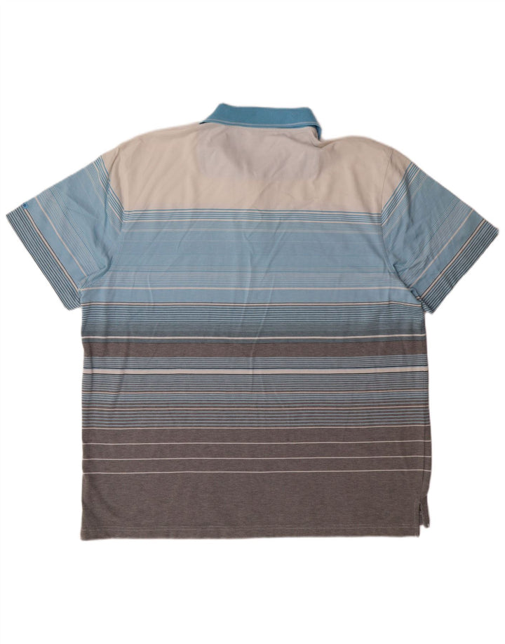 Tricou polo de golf Izod pentru bărbați 2XL, bumbac cu dungi multicolore