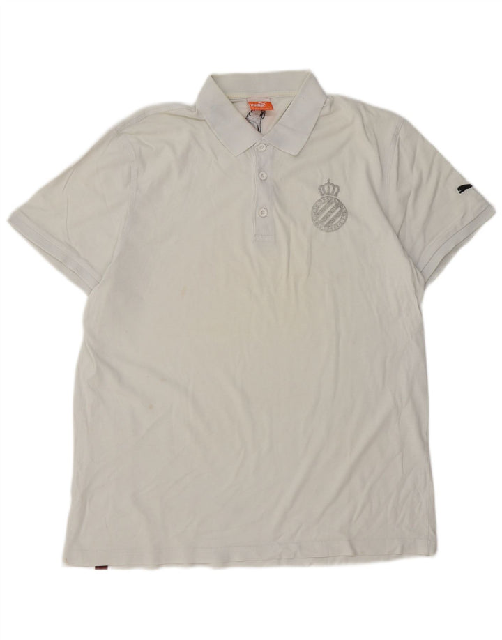 Tricou polo pentru bărbați Puma XL, bumbac alb