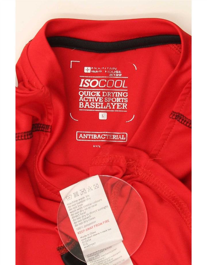 Tricou IsoCool pentru bărbați Mountain Warehouse Top mare, roșu, poliester color bloc