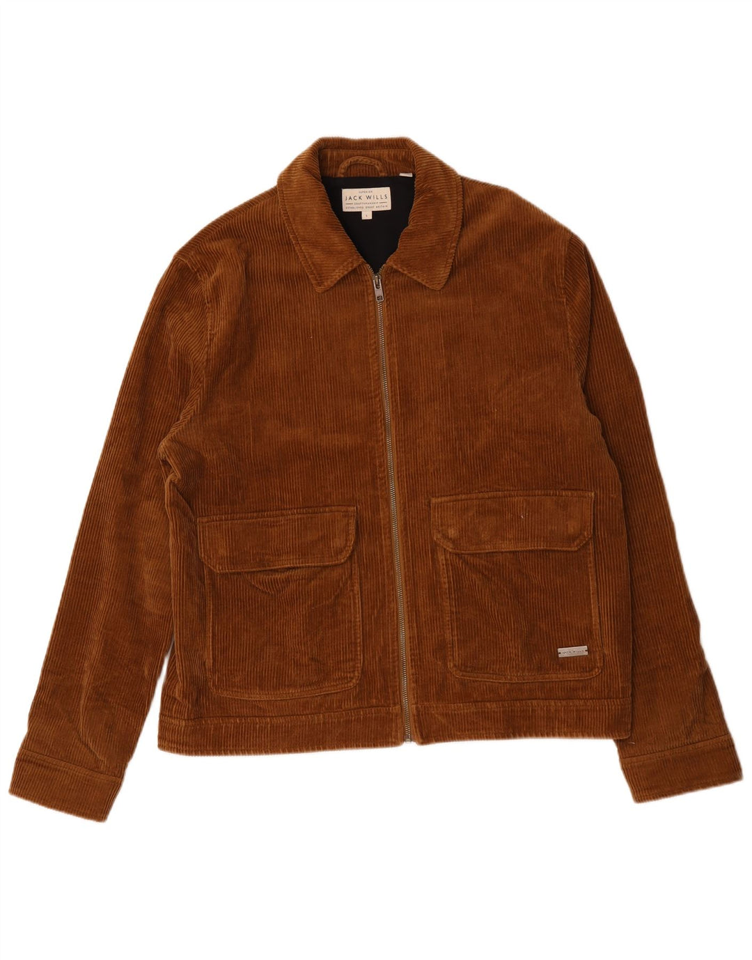 Jack Wills Bomber pentru bărbați din velur, UK 40, maro mare