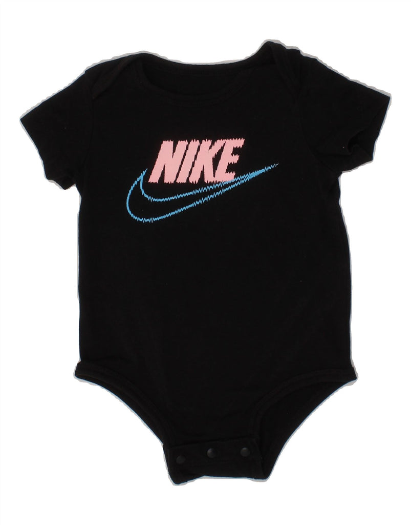 NIKE Baby Girls Graphic Bodysuit 3-6 Months Black Cotton Vintage Nike and Second-Hand Nike from Messina Hembry 