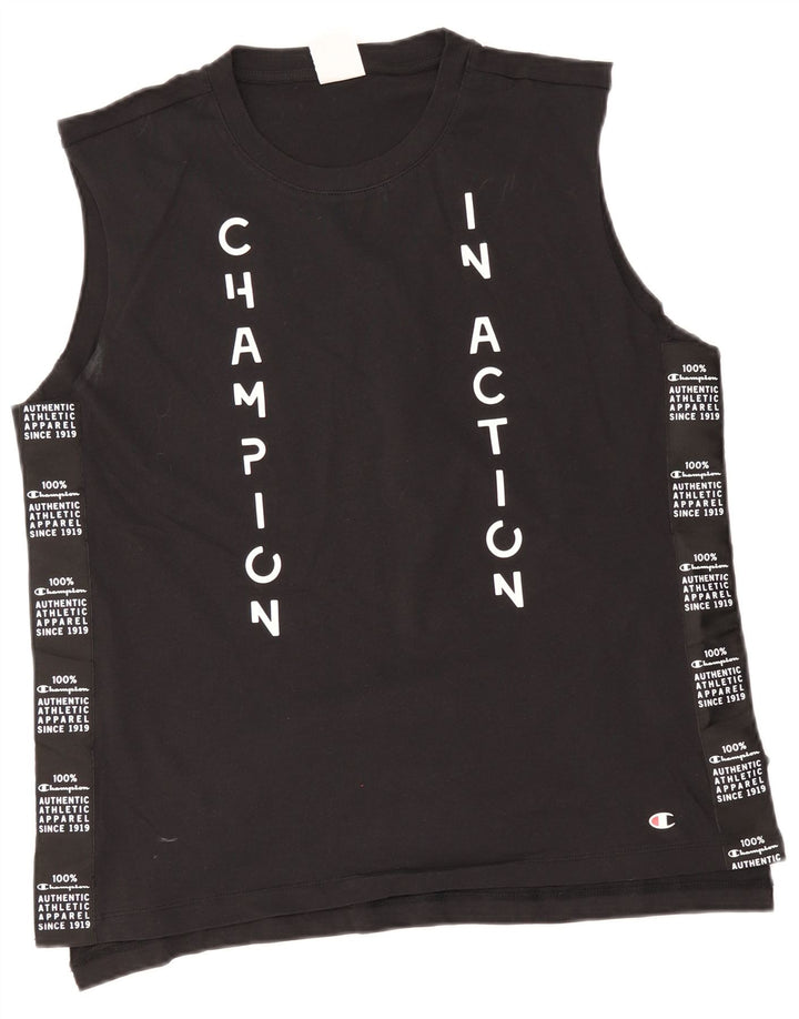 Vestă grafică pentru bărbați Champion XL, bumbac negru