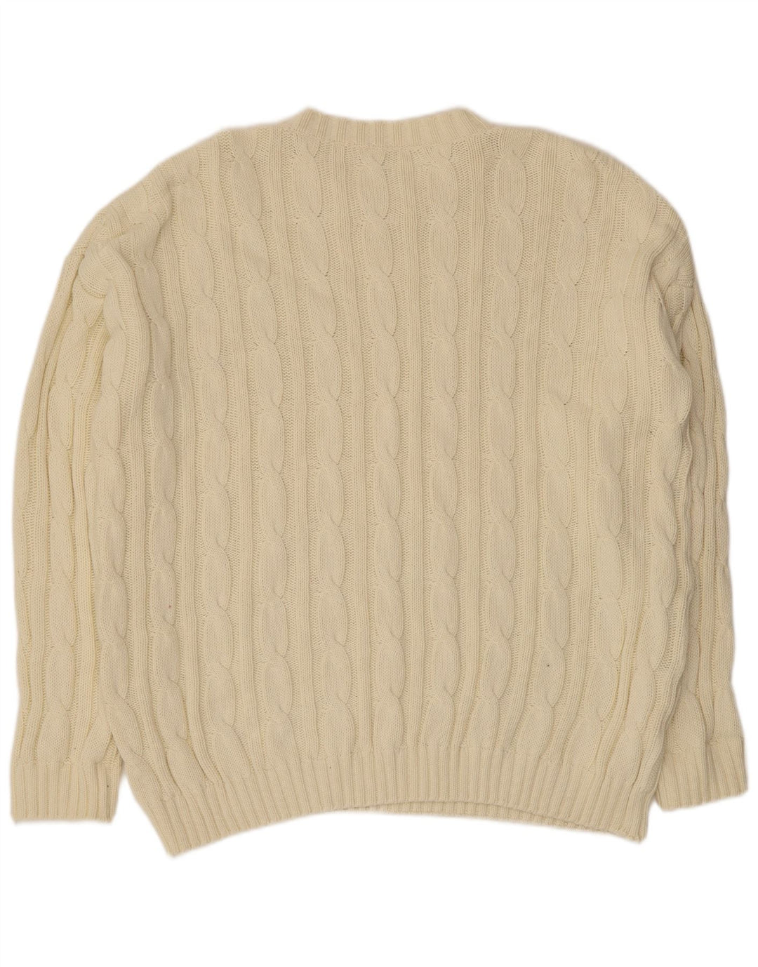 Pulover vintage pentru bărbați cu gâtul turnat, 2XL, bej
