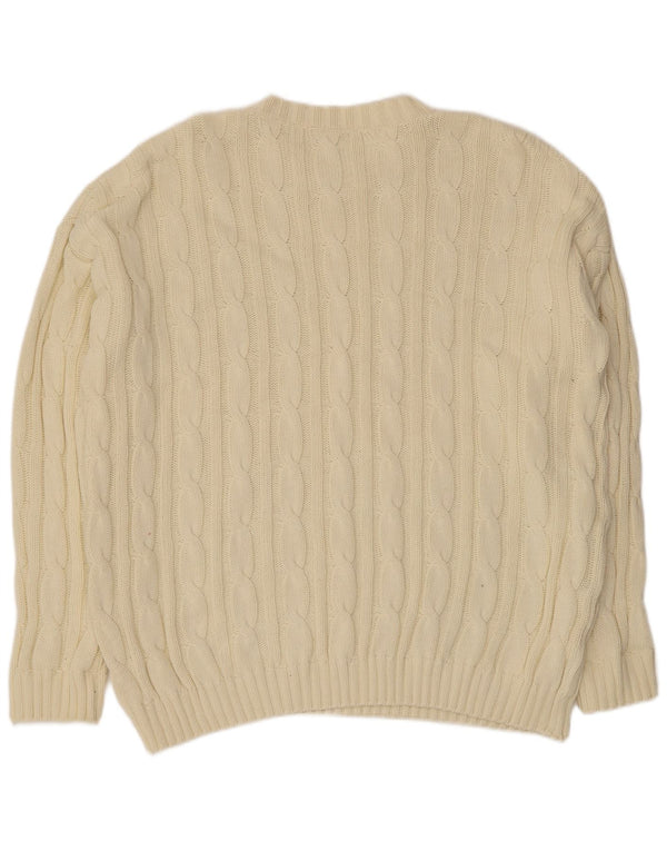Vintage Mens Crew Neck Jumper Sweater 2XL Beige