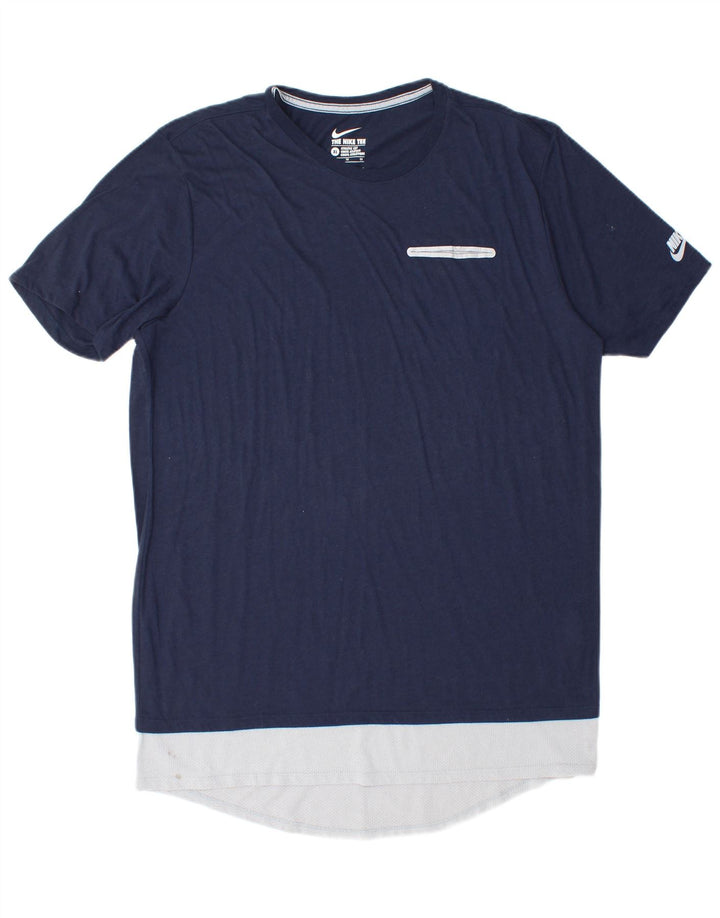 Tricou cu croi atletic Nike pentru bărbați Top XL bleumarin poliester color bloc