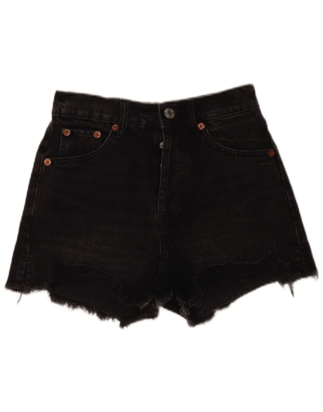 Pantaloni scurți din denim pentru femei Zara EU 34 2XS W24 Negru