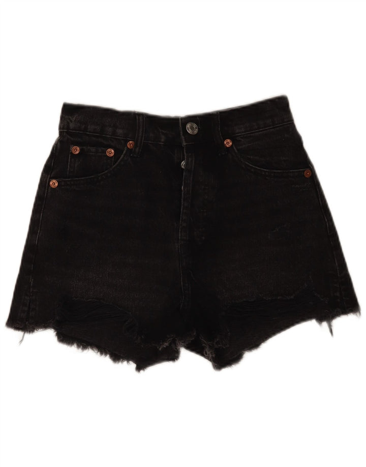 Pantaloni scurți din denim pentru femei Zara EU 34 2XS W24 Negru