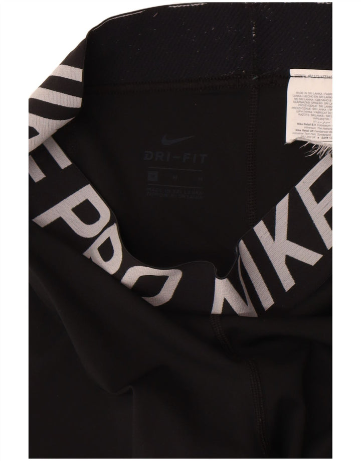 Leggings Nike Dri Fit Graphic pentru femei UK 14 Medium Black