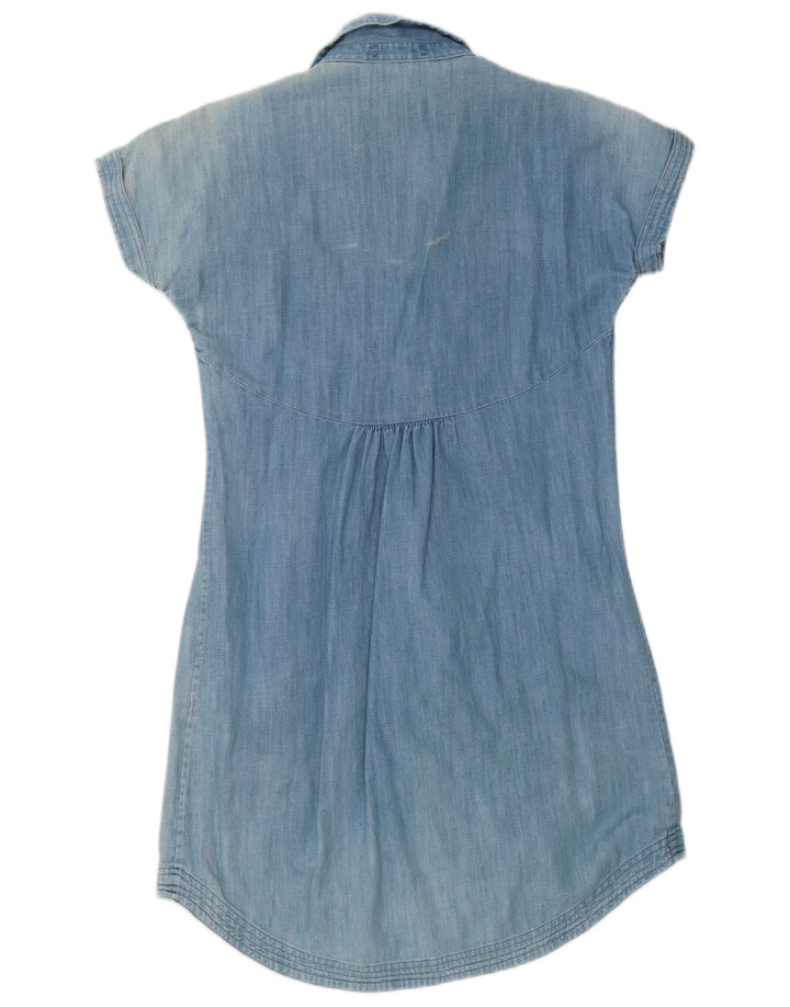 Rochie de denim pentru femei Fat Face UK 12 Bumbac albastru mediu
