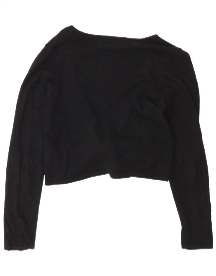 Marks & Spencer Pulover Crop Cardigan pentru Femei UK 10 Small Black Viscose