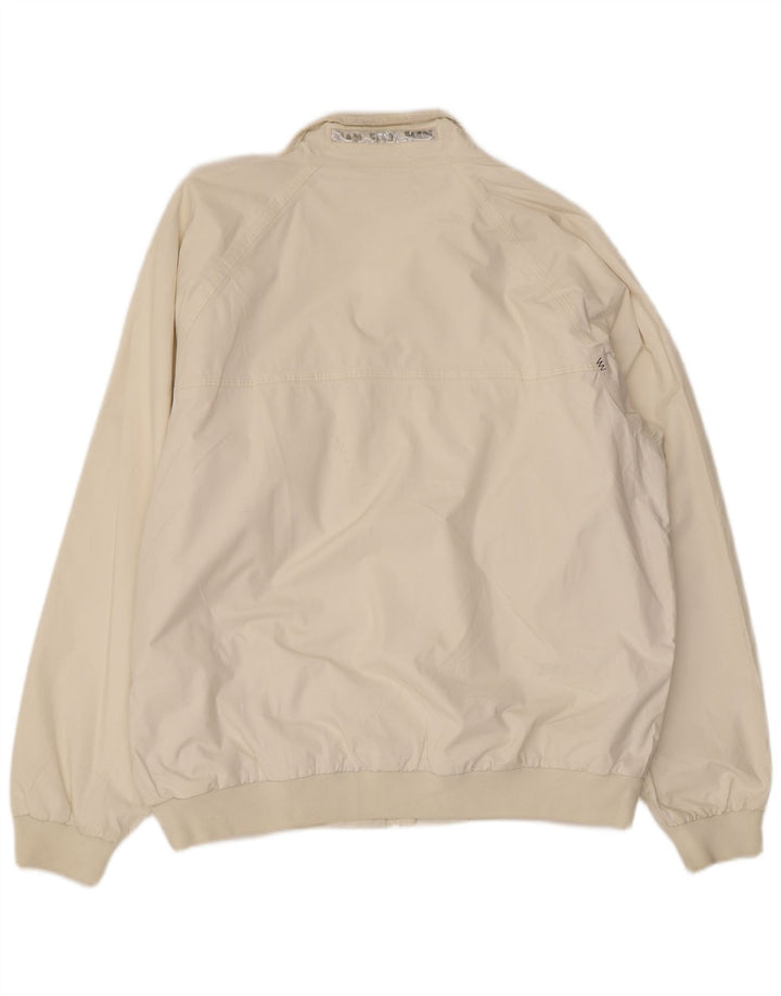 SLAM Mens Rain Jacket UK 44 2XL Off White Nylon