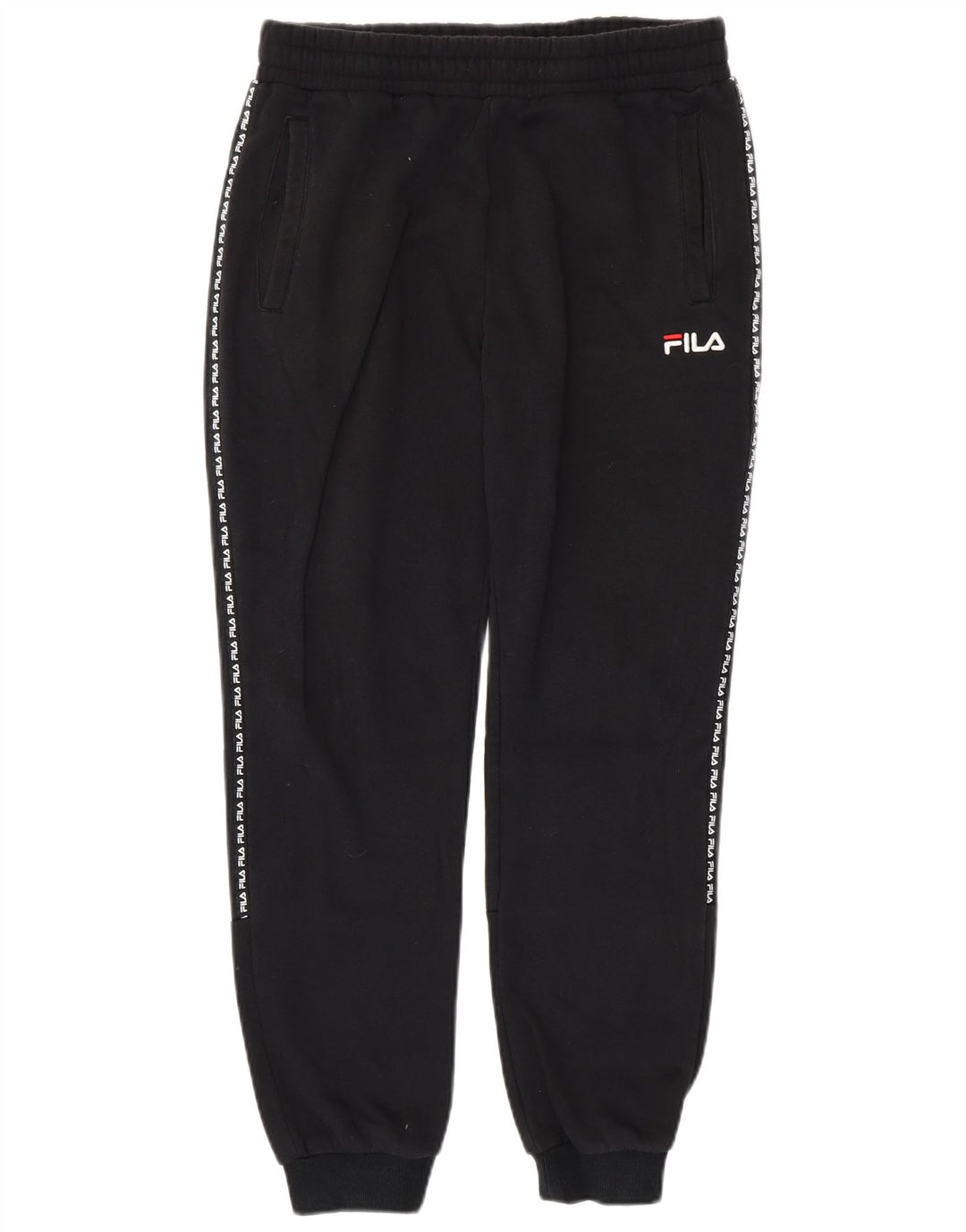 Pantaloni de trening pentru bărbați cu grafică FILA Pantaloni de jogging, bumbac mediu negru