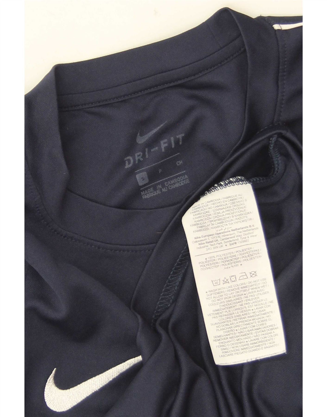 Tricou pentru bărbați Nike Dri Fit Top mic, albastru bleumarin, poliester