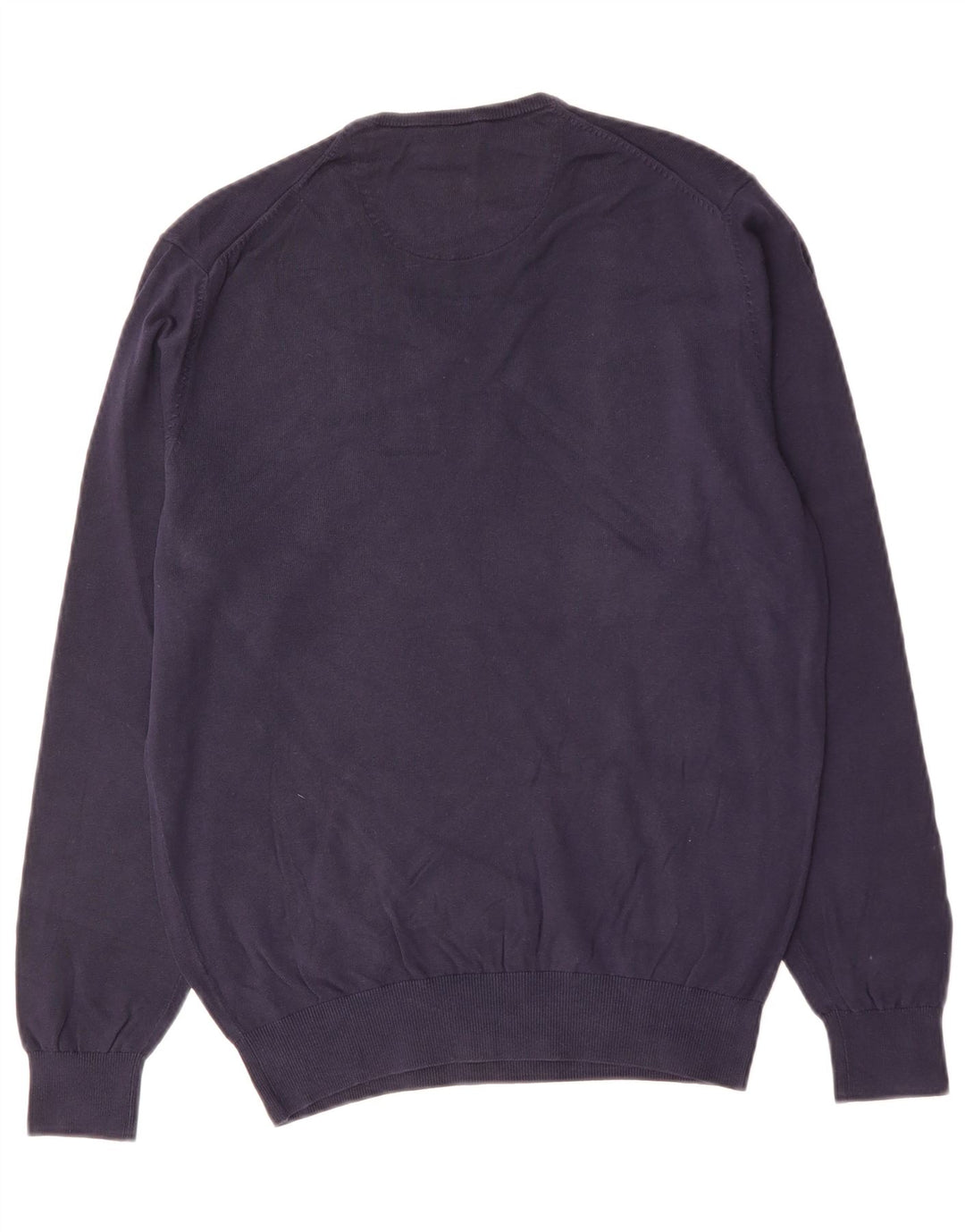 MASSIMO DUTTI Pulover cu decolteu în V pentru bărbați, albastru bleumarin mediu