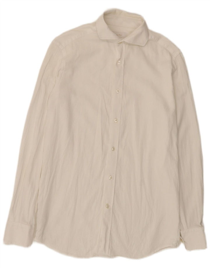 Camasa Massimo Dutti barbati marimea 39 bumbac alb mediu