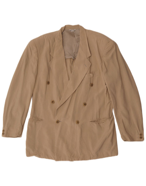 Jachetă pentru bărbați Pal Zileri Blazer dublu piept IT 50 Mare Bej Mătase