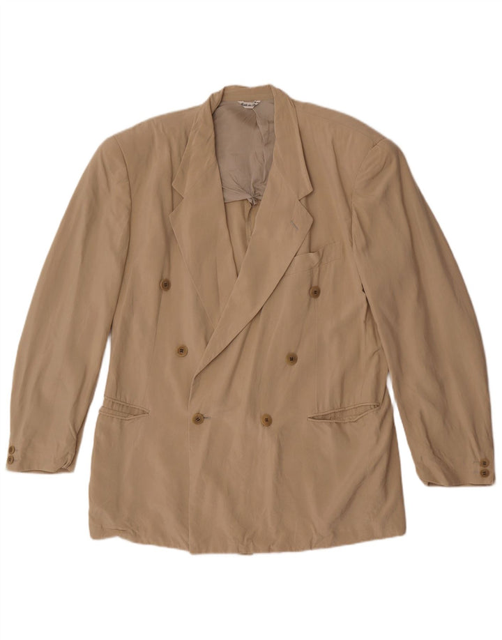 Jachetă pentru bărbați Pal Zileri Blazer dublu piept IT 50 Mare Bej Mătase