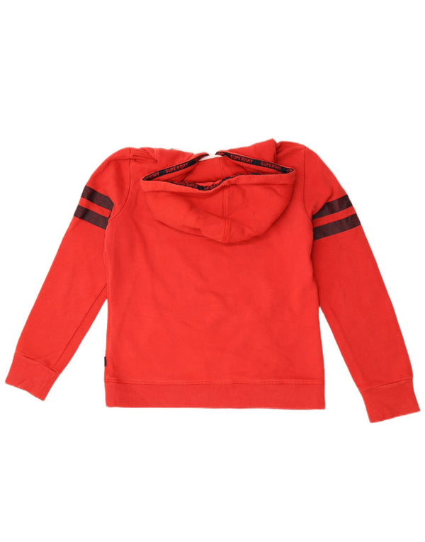 Pulover Superdry pentru damă, cu grafică, UK 12, bumbac roșu mediu