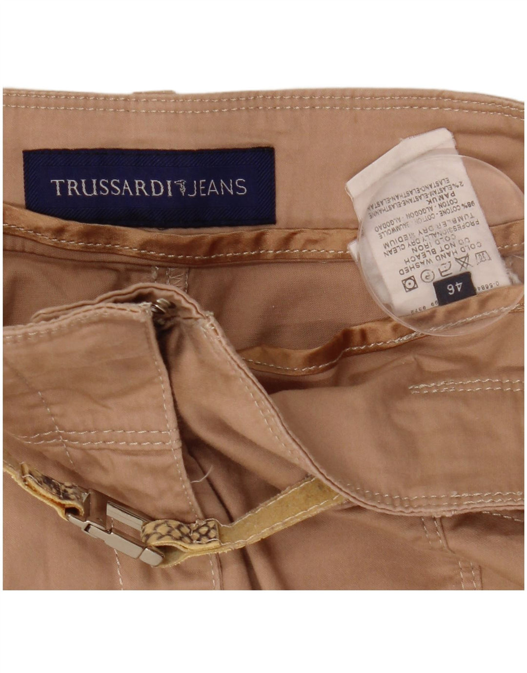 Fusta creion pentru femei Trussardi IT 46 Large W32 Beige Bumbac