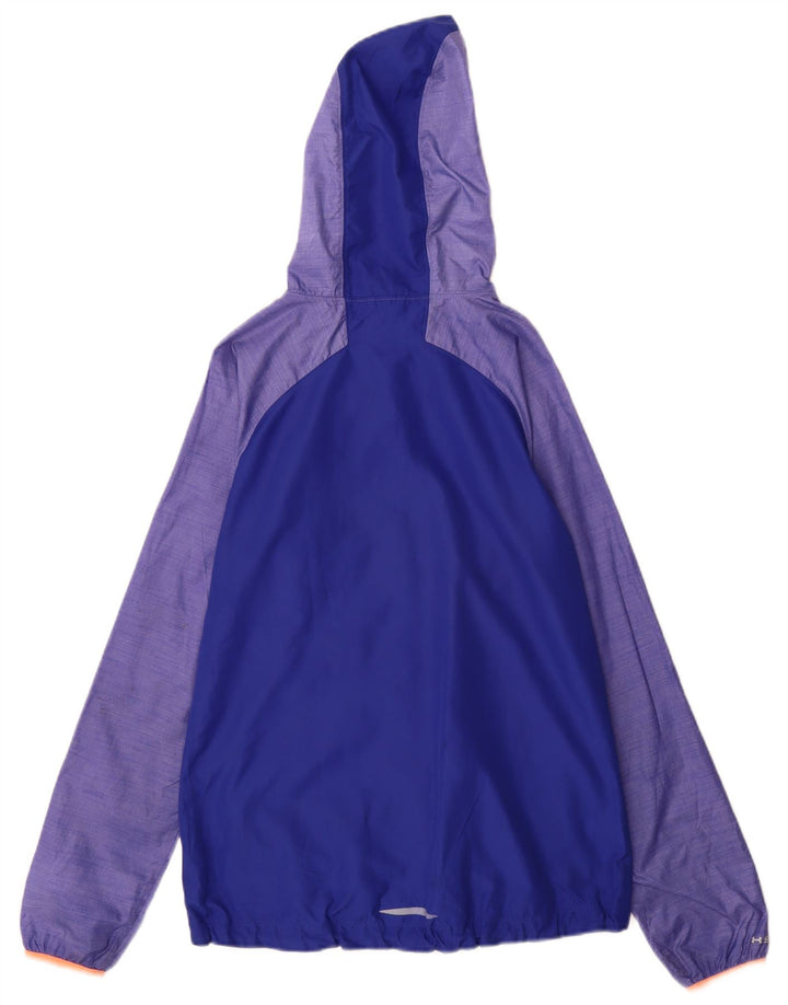 Jachetă de ploaie cu glugă pentru femei Under Armour UK 10 Small Blue Colorblock