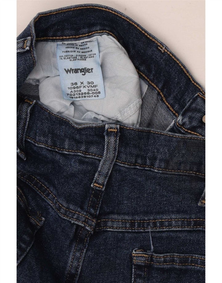 Blugi drepti pentru bărbați Wrangler W36 L30 Bumbac albastru