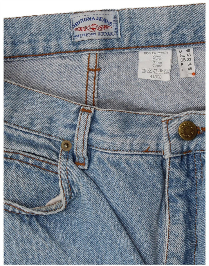 Pantaloni scurți din denim cu talie înaltă pentru femei ARIZONA W33, bumbac albastru mare