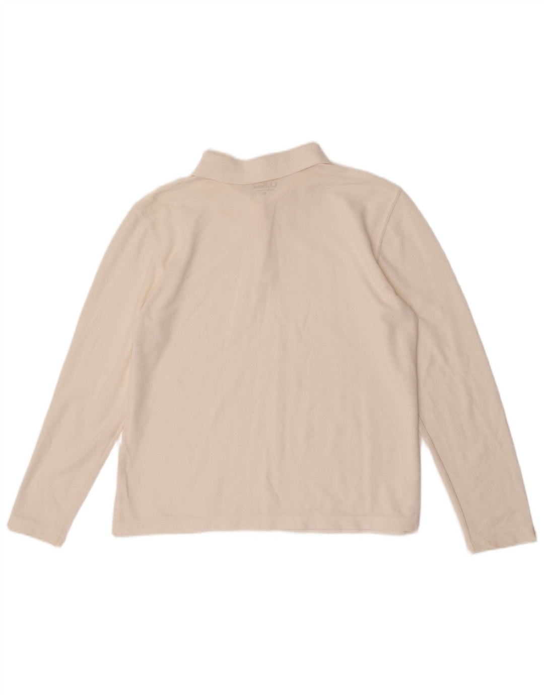 Tricou polo cu mânecă lungă pentru femei L.L.Bean UK 14 Medium White