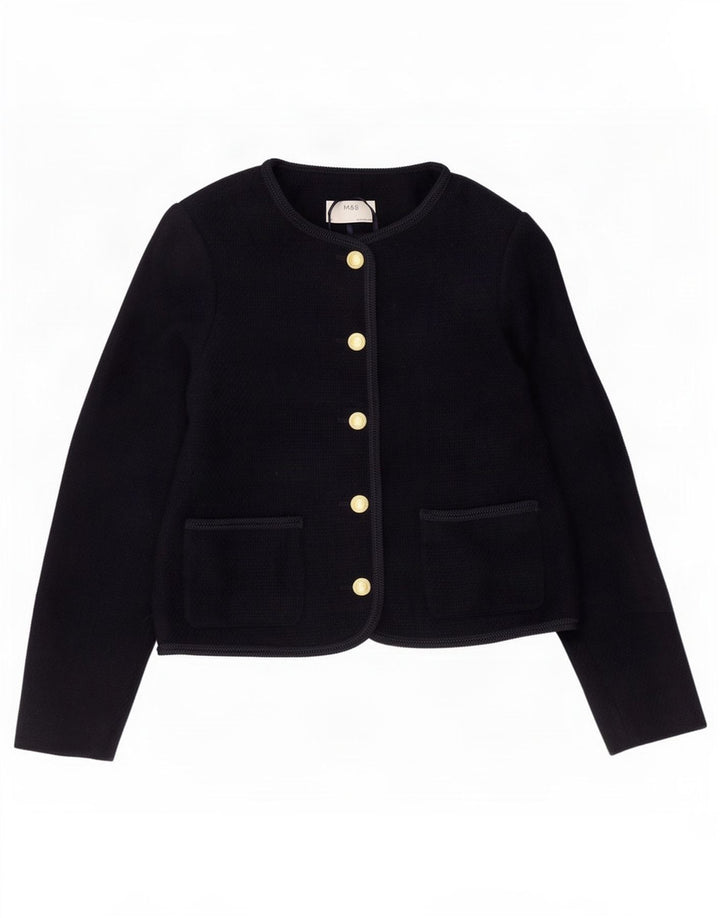 Jachetă Bolero tricotată pentru femei Marks & Spencer UK 10 Poliester bleumarin mic