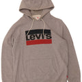Pulover Levi's pentru bărbați, cu capota, mare, gri, bumbac