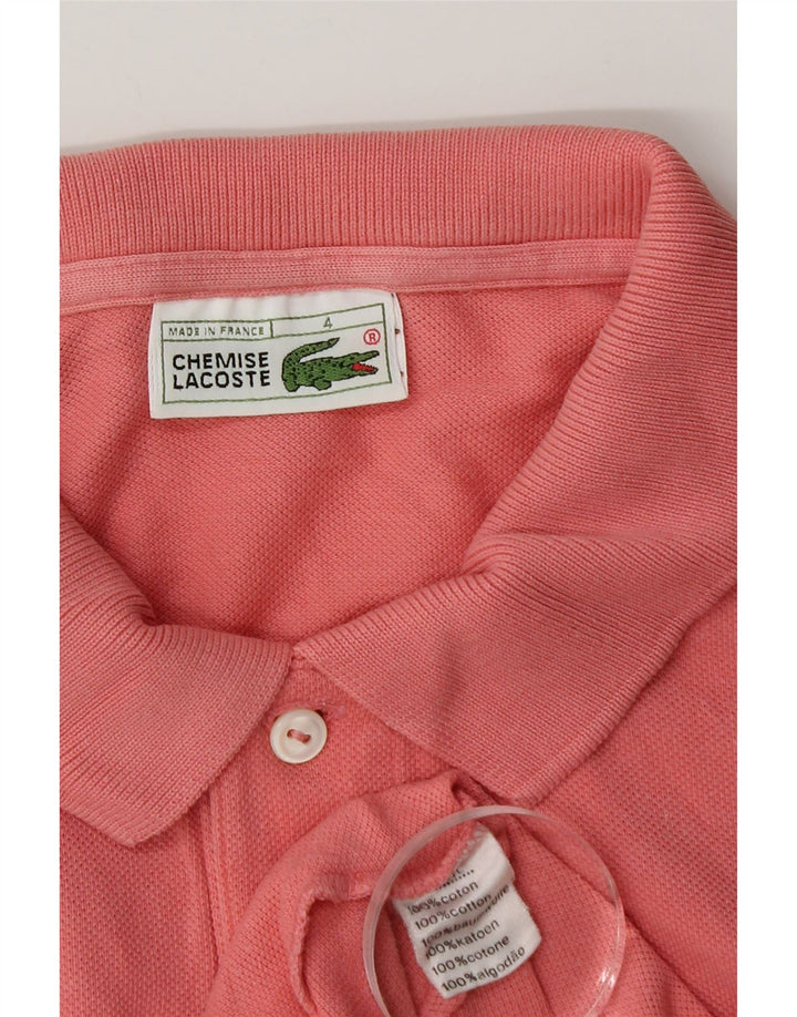 Tricou polo Lacoste pentru bărbați, mărimea 4, bumbac roz mediu
