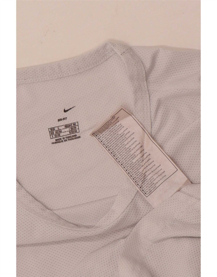 Tricou pentru bărbați Nike Dri Fit Top UK 42/44 Poliester alb mare