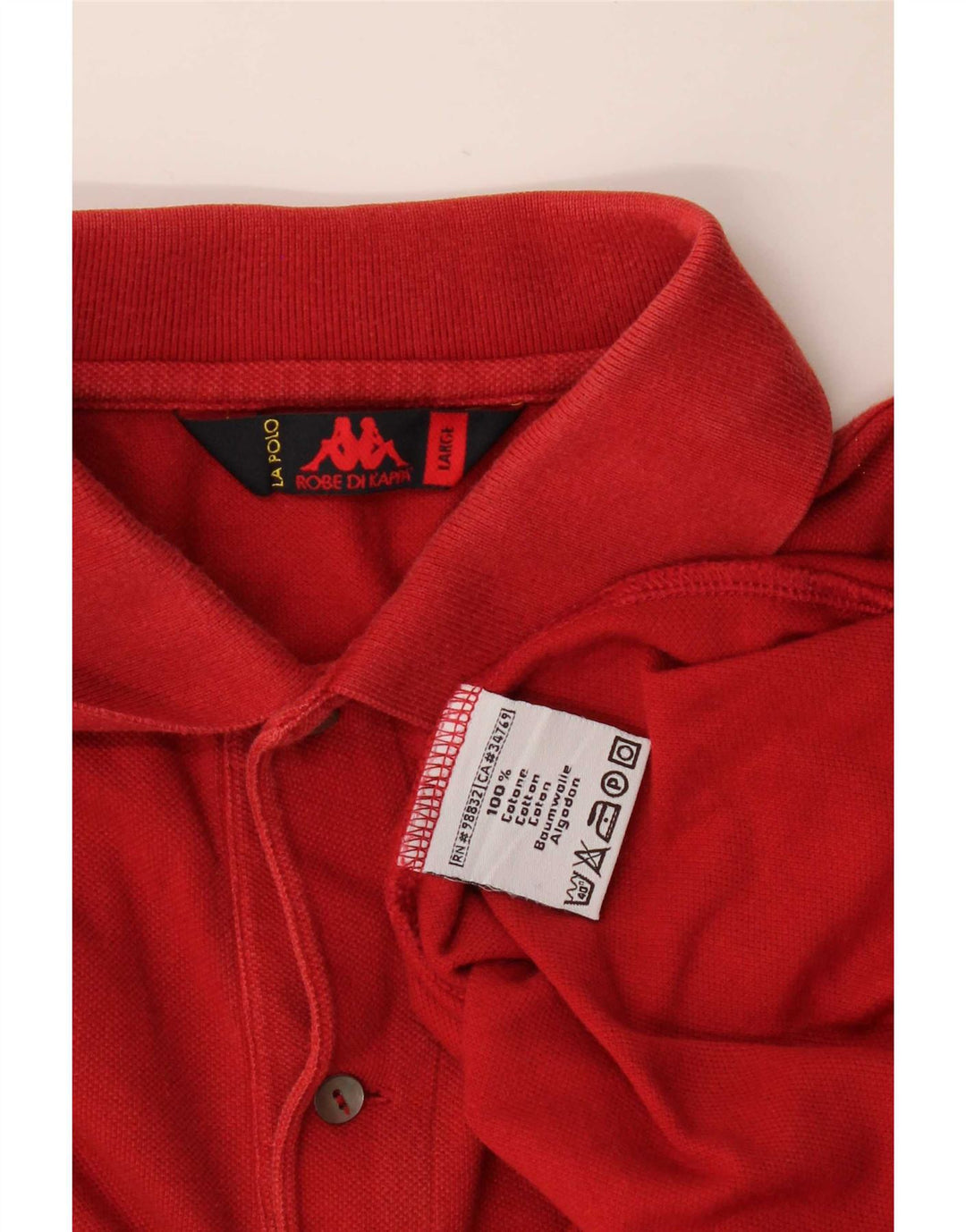 Cămașă polo pentru bărbați Kappa, bumbac roșu mare