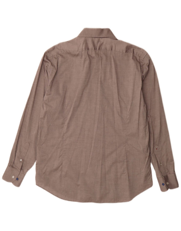 Cămașă pentru bărbați Tommy Hilfiger Tailored Fit Mărimea 44 17 1/2 XL Bumbac maro