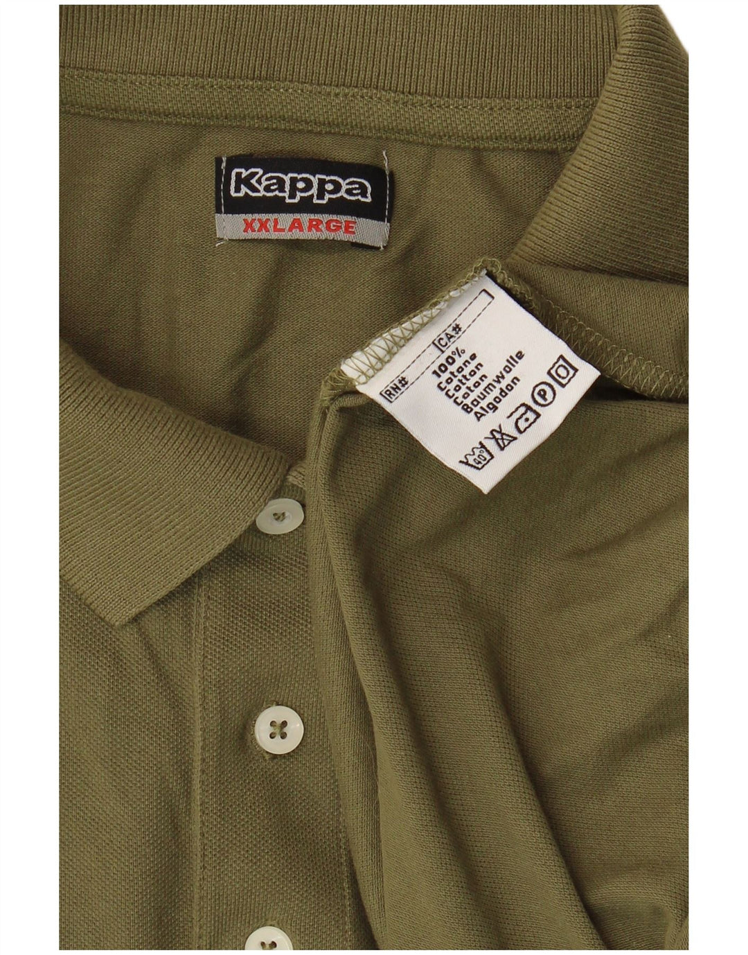 Cămașă polo pentru bărbați Kappa 2XL bumbac kaki