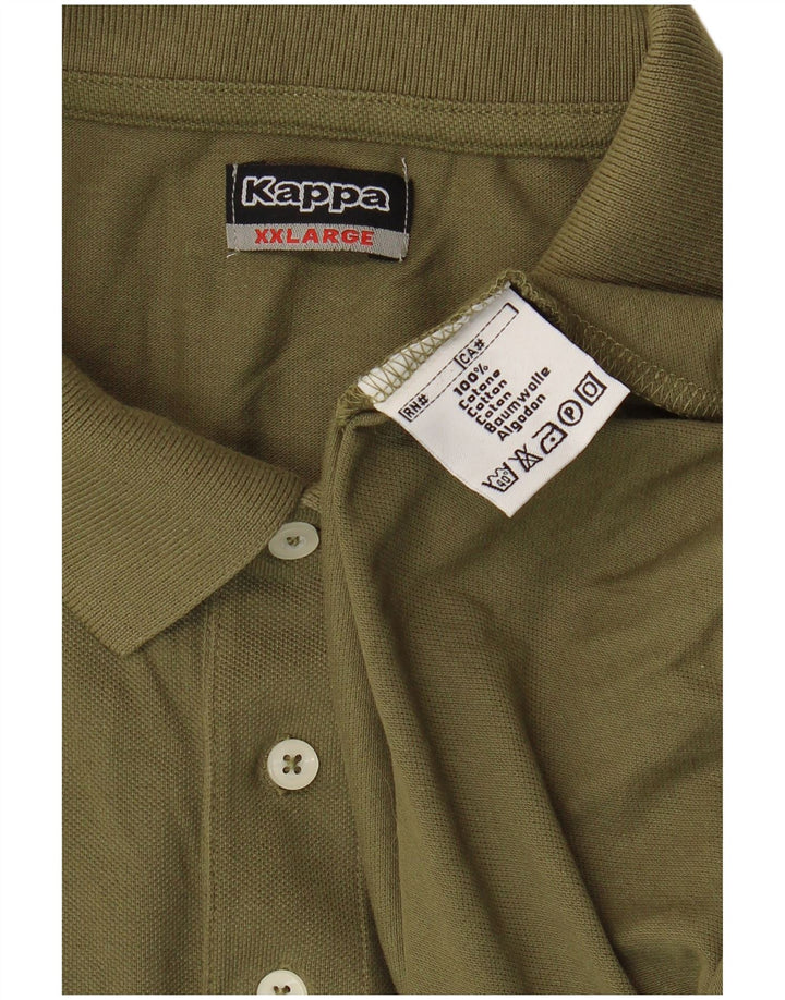 Cămașă polo pentru bărbați Kappa 2XL bumbac kaki